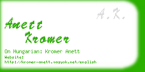 anett kromer business card